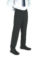 Boys Sturdy fit trousers with elastic waist in black (Putney)